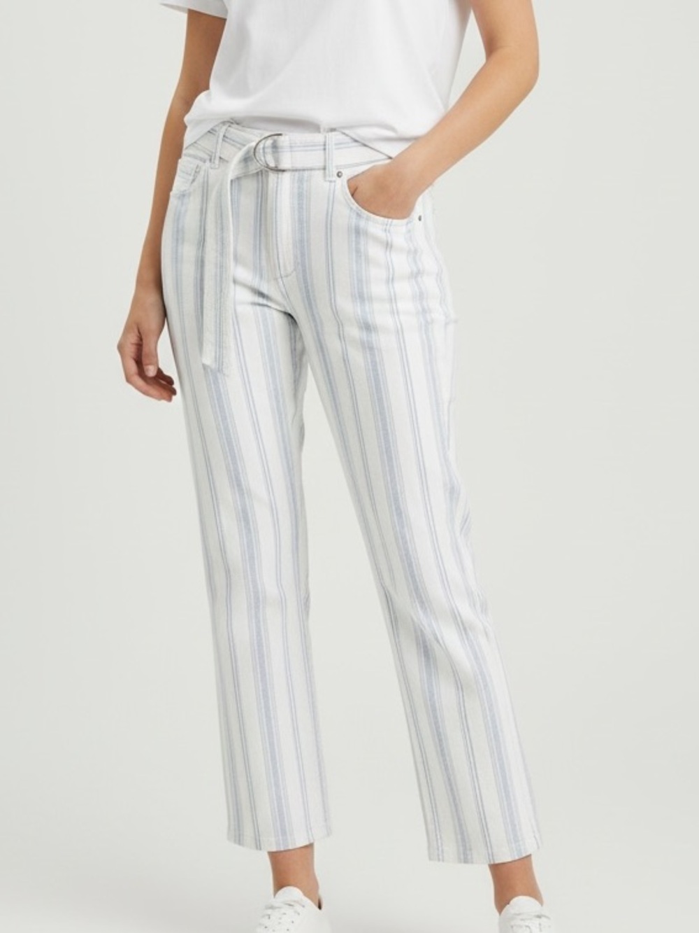NWOT Citizens of Humanity Belted Emery High Rise Relaxed Crop Jeans June stripe